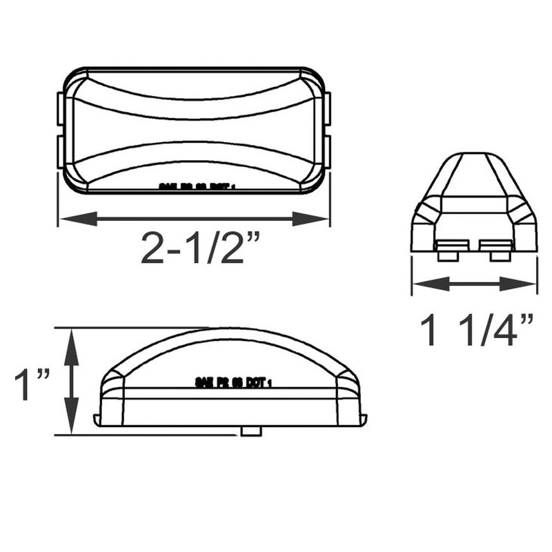 Waterproof LED Fleet Count Sealed Trailer Marker/Clearance Light, Red image number 2